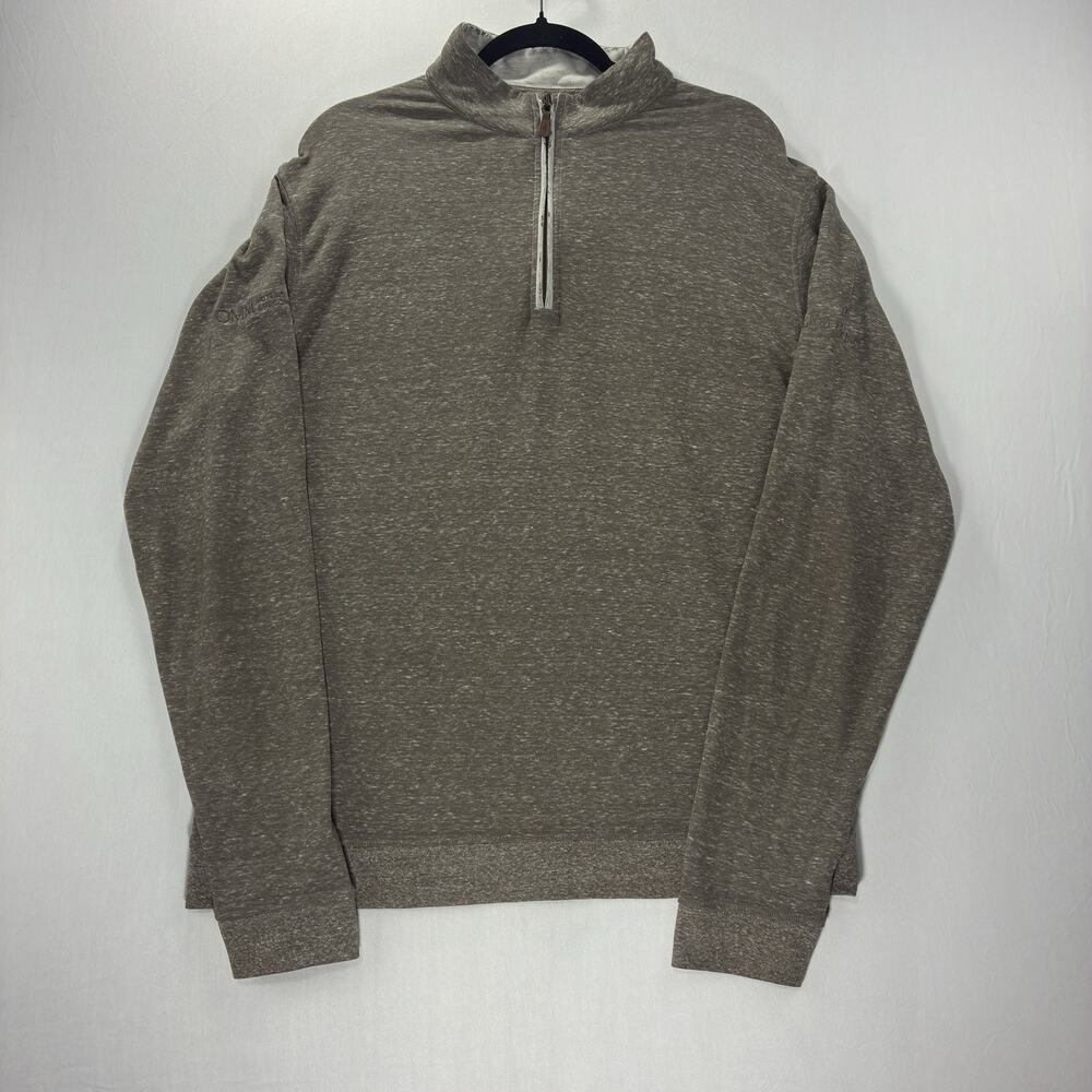johnnie-O Mens L Gray Heather Quarter Zip Pullover Omni Hotels Resorts Golf